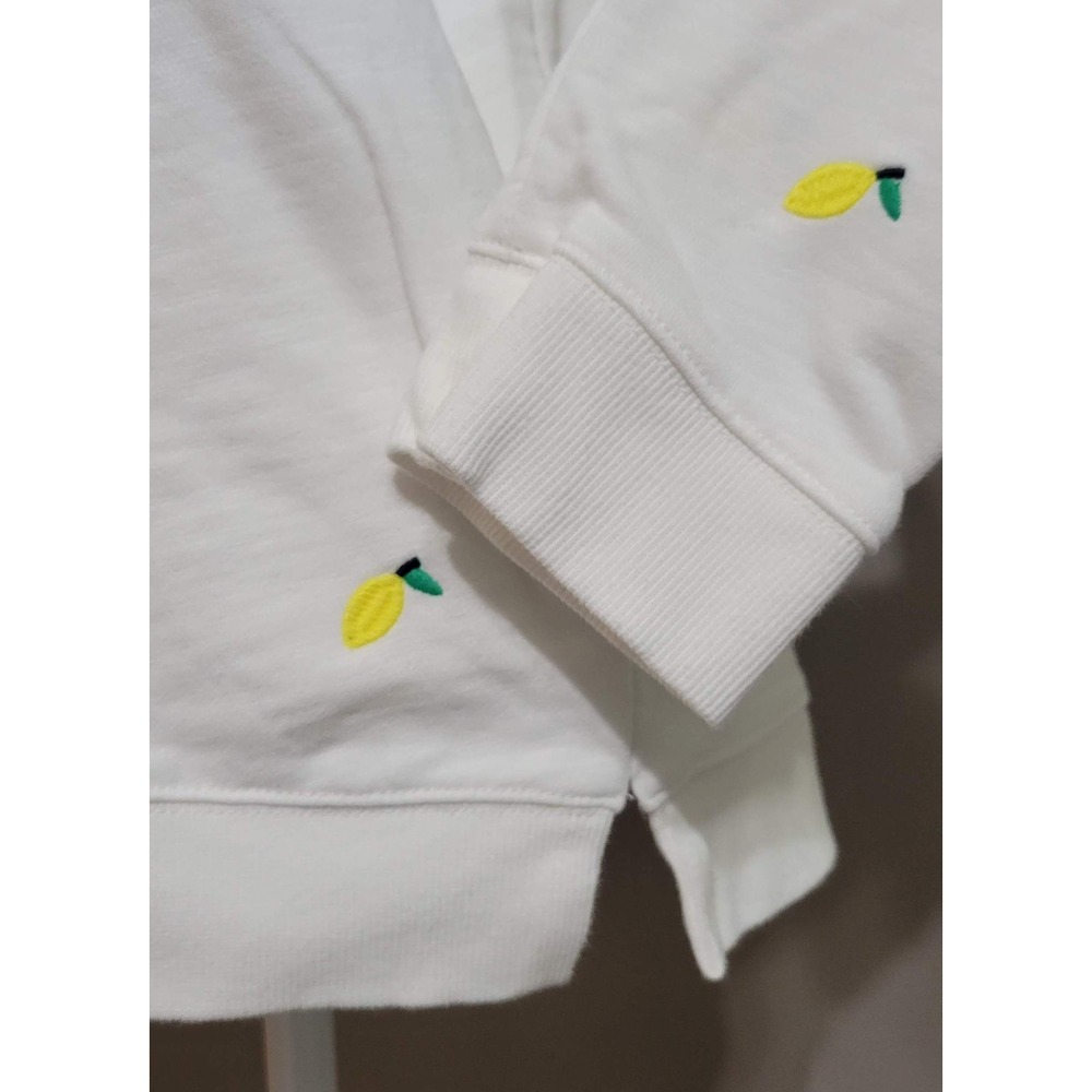 Talbots Embroidered Lemon White Crewneck - Picture 6 of 7